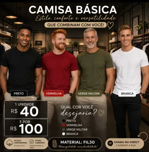 Camisa fil30 3 por 100$