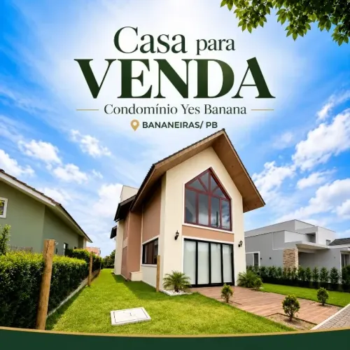 CASA À VENDA NO CONDOMÍNIO YES BANANA ? BANANEIRAS/PB