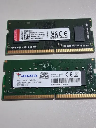 2 memórias ram 8gb ddr4 3200mhz notebook 