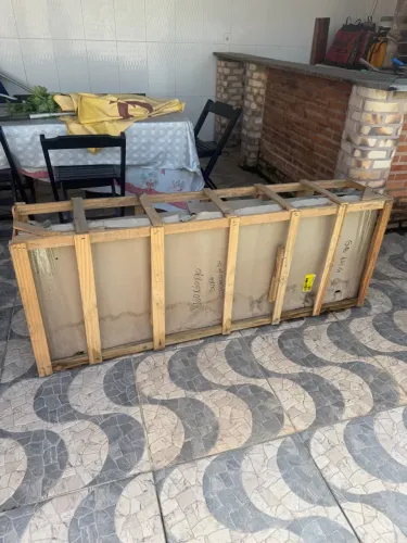 Mesa de inox para estabelecimento comercial de duas prateleiras