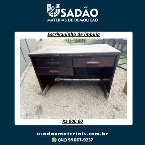 Escrivaninha de imbuia maciça