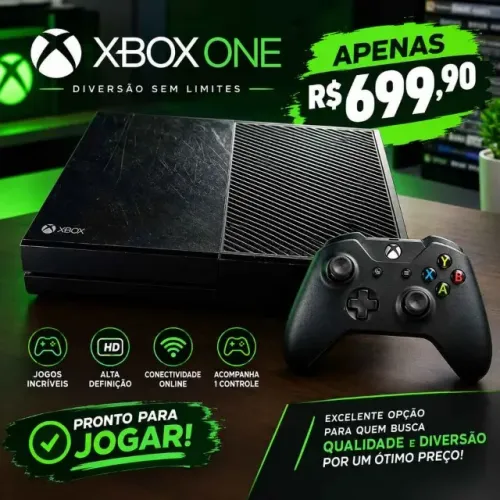XBOX ONE NO PRECINHO - SÓ LIGAR E JOGAR - COM 9 JOGOS