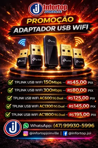 ADAPTADOR USB WIFI NOVOS LACRADOS E COM GARANTIA 