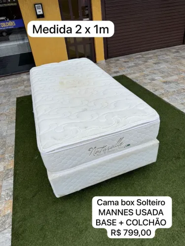 Cama box SOLTEIRO MANNES USADA TOP - ENTREGO