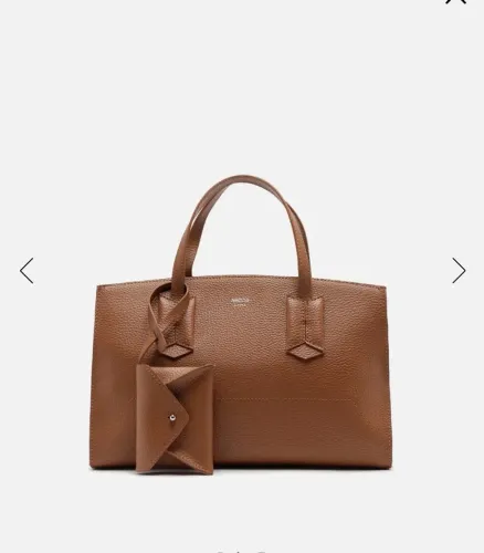bolsa tote arezzo marrom com porta-cartão