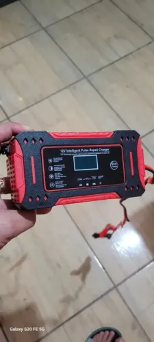 Carregador de bateria inteligente 12v 6a display digital bivolt novo lacrado promoção