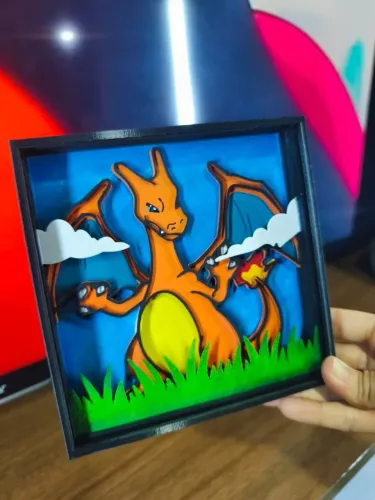 Quadro 3D Pokémon Personalizado (PROMOÇÃO)