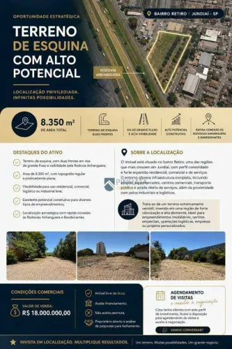 Área à venda, 8350 m² por R$ 18.000.000,00 - Retiro - Jundiaí/SP