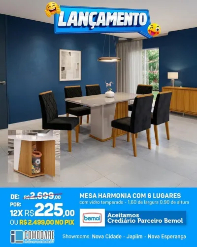 Mesa 6 lugares R$2499,00
