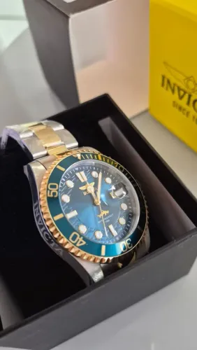 Relógio invicta pro driver inspirado no Rolex pulseira de metal mista Novo e original