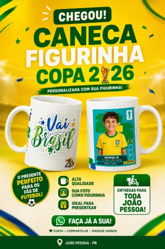caneca figurinha da copa