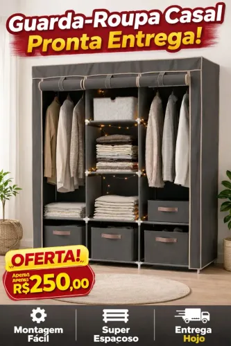 Guarda-Roupa Casal C/ Entrega Rápida - Conforto, Capacidade e Preço Imperdível!