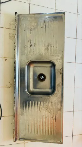 Pia de Inox com Cuba 1,40x0,53