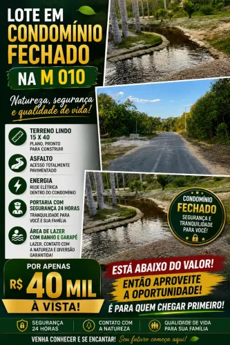 Lindo terreno em Condomínio fechado na AM 010