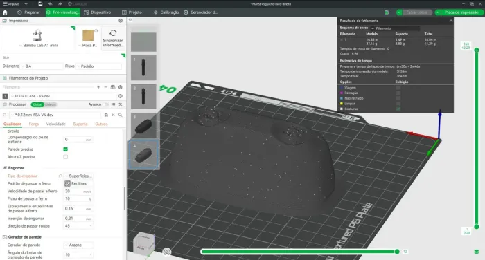 Escaneamento de peças com Scanner 3D