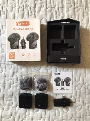 Microfone de lapela sem fio 3IN1 | Marca BYZ