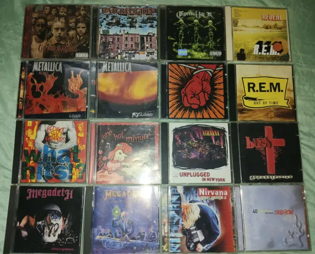 Cd's Rock Metálica, Korn, Bad Religion REM Nirvana 