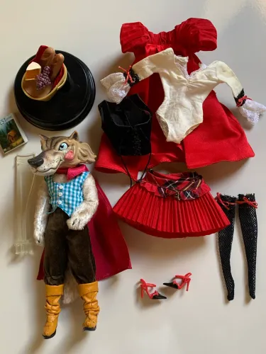 barbie chapeuzinho vermelho acessórios completo