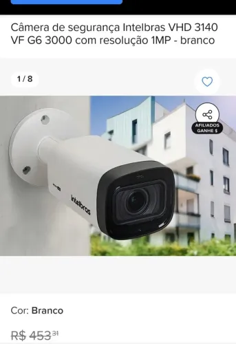 CAMERA intelbras 40 metros Vhd 3160 vf g6
