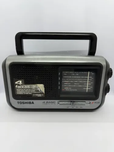 Rádio Antigo Toshiba 4 Faixas TR-4495P Funcionando