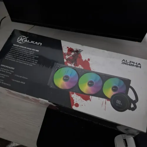 Water Cooler Gamer Kalkan Alpha 360 ARGB com display Preto