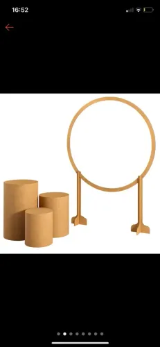 Kit trio mesa cilindro + painel arco redondo