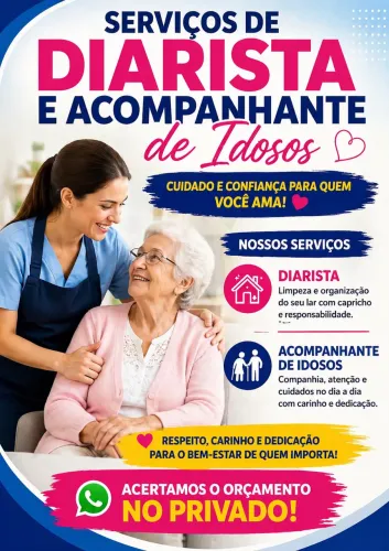Diarista e cuidadora de idosos
