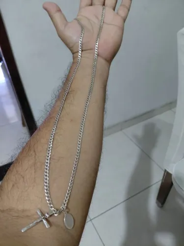 Corrente de prata 925 + dois pingentes