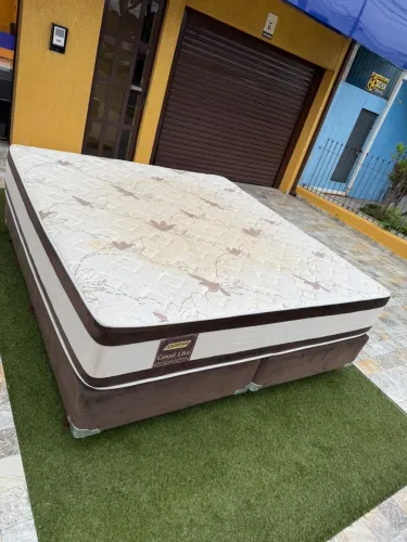 Cama box KING GAZIN DOUBLE FACE SEMINOVA - Entrego!
