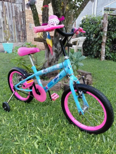 Bicicleta Frozen Aro 16 (5 a 8 anos) | Praticamente Sem Uso | Águas Claras Viamão.