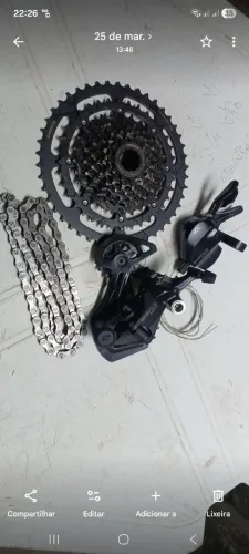 Vendo essa relação shimano cues de 9 velocidades valor 600 reais 