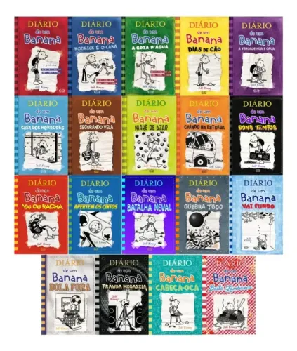 Coleção Diário De Um Banana - Completa 19 Volumes Capa Dura