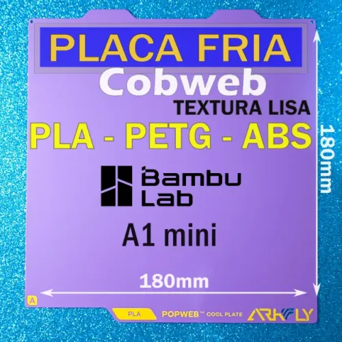 PEI Placa fria PHAETUS para Bambu Lab A1 mini 180 x 180 mm