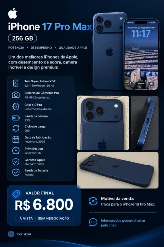 iPhone 17 pro Max 6.800