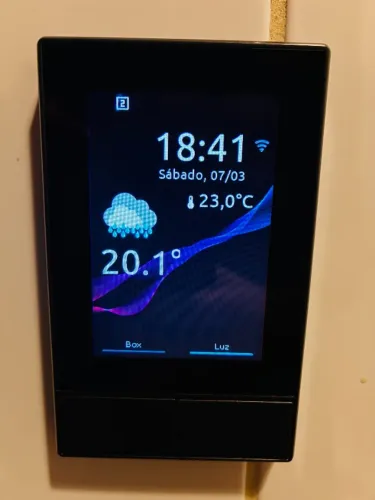 Sonoff Nspanel Touch (firmware Esp32 P/ Home Assistant) Preto