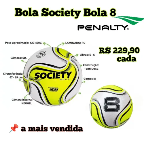 Bola society penalty Bola 8 oficial 