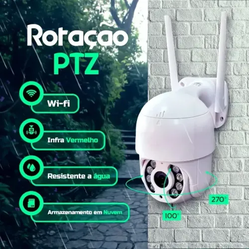 Câmera Ip Externa 100% Prova Dágua Wifi Icsee Full Hd 1080p Branco
