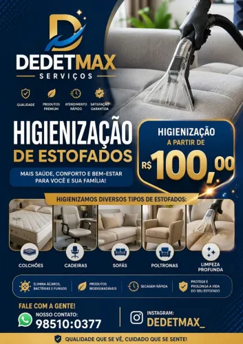 HIGIENIZAÇÃO DE ESTOFADOS (COLCHÕES, SOFÁS, CADEIRAS, POLTRONAS)
