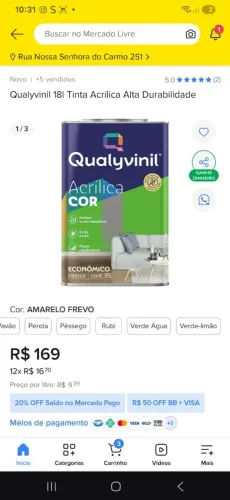 TINTA BRANCA ANTIMOFO QUALIVINIL 18L