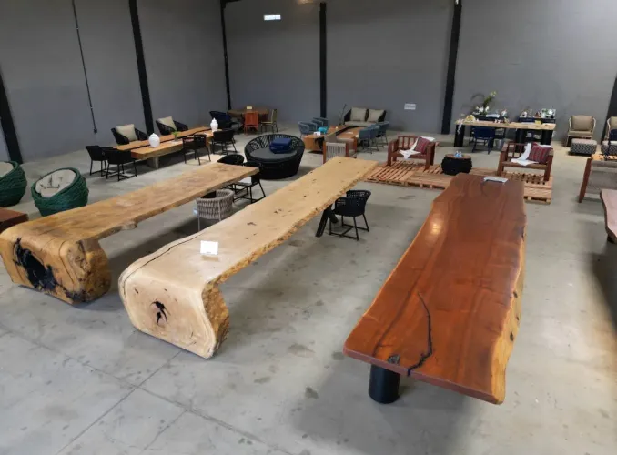 Mesa de Madeira Nobre Amazônica Grande Metros Cascata - Direto da Fábrica