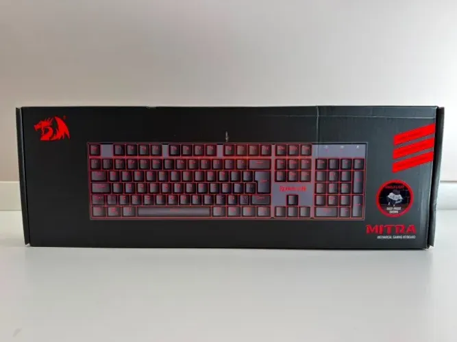 Teclado Gamer Mecânico Redragon Mitra K551-1, Switch Marrom, LED Vermelho, ABNT2 - Lacrado