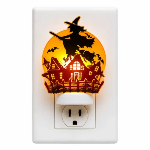 Luz Noturna Halloween Importada Costco Bruxa Vintage Rara