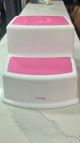 ESCADA INFANTIL COM DOIS DEGRAUS CLINGO - ROSA