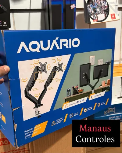 Suporte Duplo Articulado para Monitor 14 - 32 Polegadas ( Em Morsa )