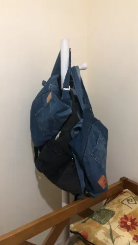 Mochila artesanais em jeans