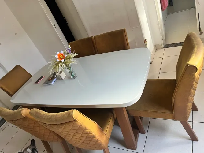 Mesa com 6 cadeiras 