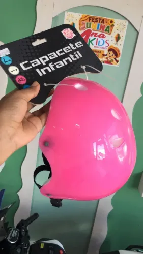 CAPACETE INFANTIL ROSA