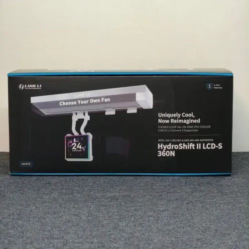 Water Cooler Lian Li Hydroshift II LCD-S 360N Branco ARGB 360mm Pc Am5/Am4 Intel