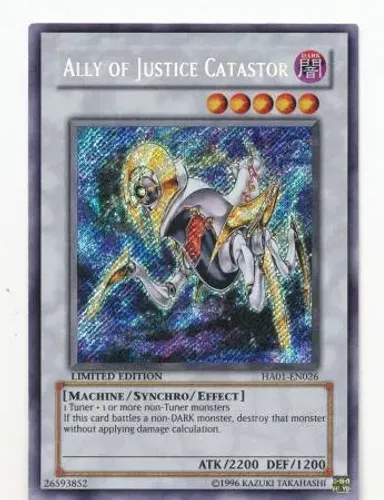 Yugioh!!! Ally of Justice Catastor HA01-EN026 Secret Rare