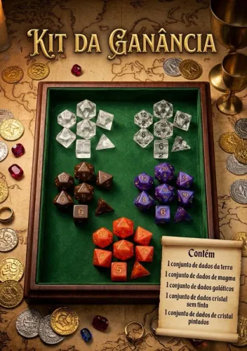 Kit da ganância, 6 conjuntos de dados de RPG de segunda linha com imperfeições